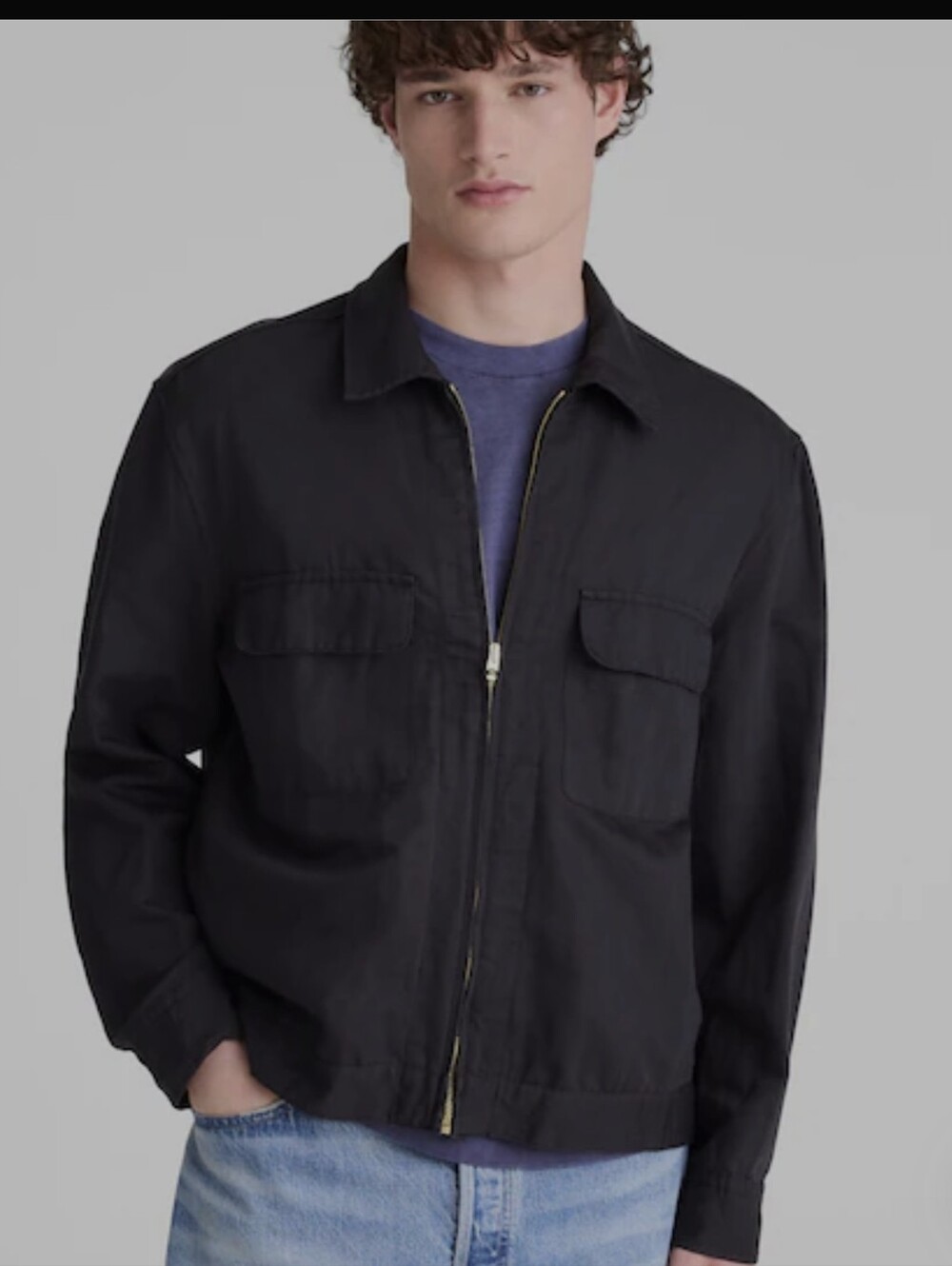 Zara Men's Black Utility Jacket